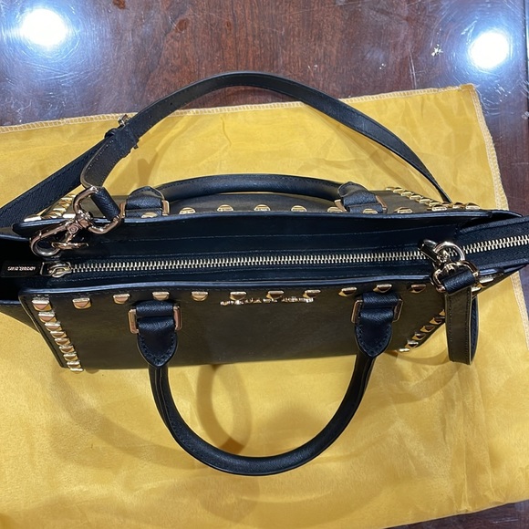 Michael Kors Studded Purse with Handles Leather Top Handle or Crossbody Selma - Picture 8 of 14